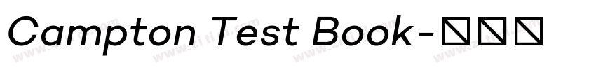 Campton Test Book字体转换
